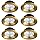 WLBHWL (1/3/6 Pack Brass Led Can Lights 3in 4in 5in Downlight Retrofits 5w-12w Selectable Recessed Light Fixtures Flush Mount Ceiling Lights CRI>95,Warm White-3000k