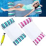 schwimmsteg remseck 【4-in-1 Wasser-Hängematte】2 x aufblasbare hängematte. 120 x 65 cm / 47,2 x 25,6 Zoll. Die 4-in-1 Wasserhängematte bietet 4 einzigartige Verwendungsmöglichkeiten: Hängematte, Stuhl, Drifter und Übungssattel. Sie können auf dem Wasser schwimmen, um die Sonne zu genießen, auch ideal für Aerobic-Übungen im Wasser, genießen Sie jeden Moment in Ihrem Urlaub.Schwimmbecken kann in eine flache Form gefaltet werden, rollen Sie es einfach zur Aufbewahrung auf oder tragen Sie es mit sich.
