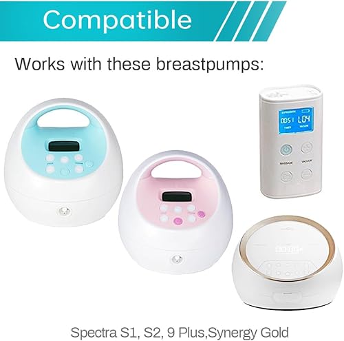 Miniatura 3 de PumpMom-us Piezas de extractor de leche, 8 válvulas de pico de pato y 2 membranas de silicona para extractores de leche Spectra S2, S1 y 9 Plus,