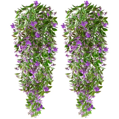Kunstpflanzen Hängend- 2 Stück Künstliche Pflanzen Blumen Hängend...