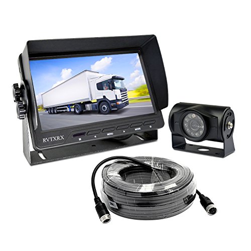 Backup Camera System with 7 inch Definition Display + IP69 Waterproof and Night Vision Reverse Camera for Truck, Trailer, RV, Motorhome etc. by RVTXRX - Used condition - CA$60.37