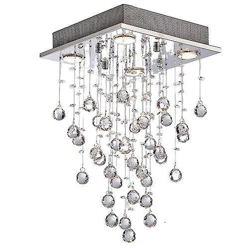 Chandelier cristal moderne de luxe en forme de goutte d'eau chic