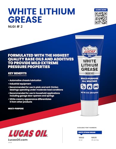 Image of Lucas Oil Lucas Oil 10533-12PK White Lithium Grease (12x8oz.), 1 Pack
