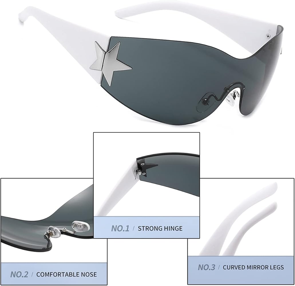 小物 PRADA archive sunglasses y2k rimless Prada 00s Y2K vintage sunglasses - blue rimless frames
