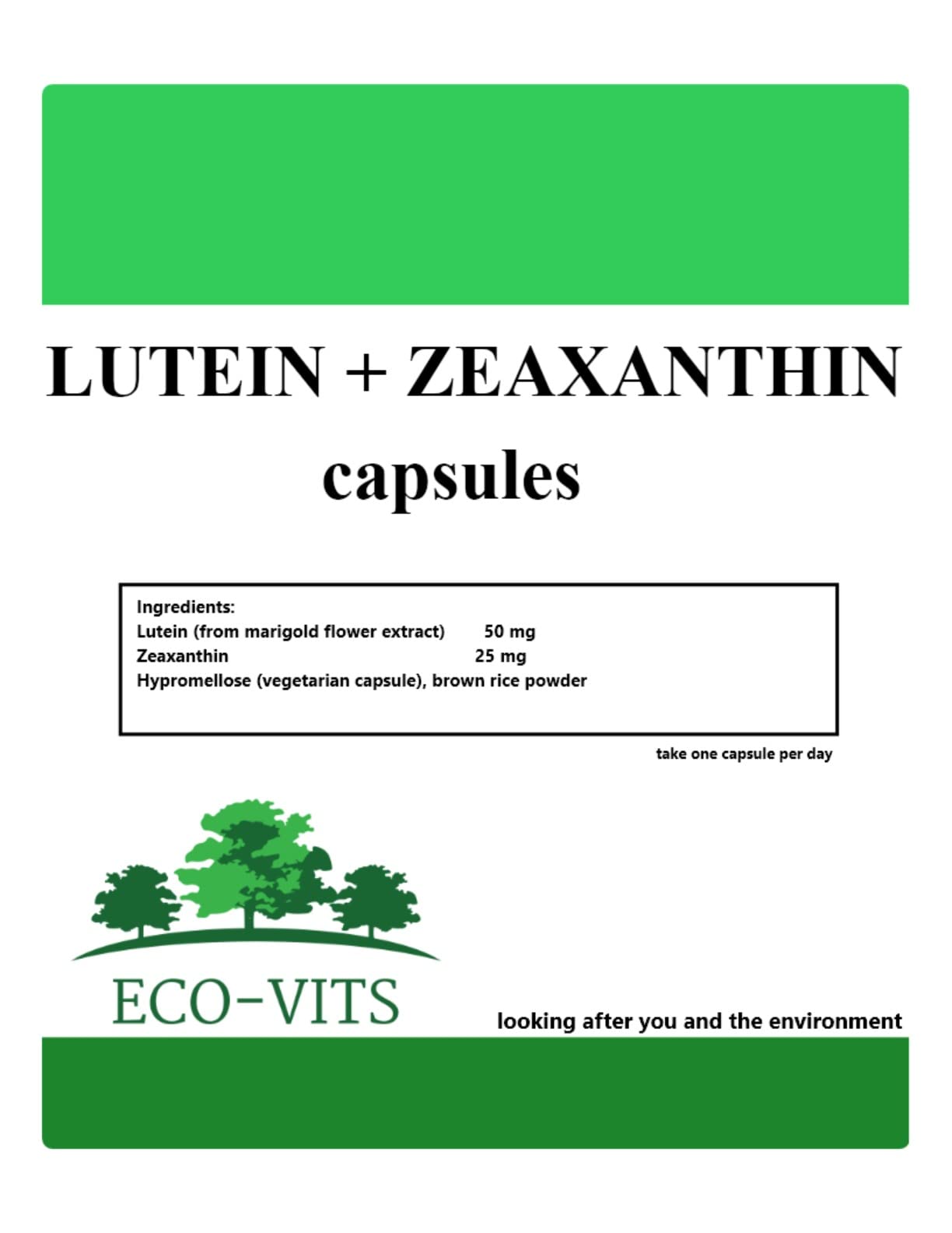 Lutein 50mg + ZEAXANTHIN 25mg (60 caps) Macular Health Sharp Vision