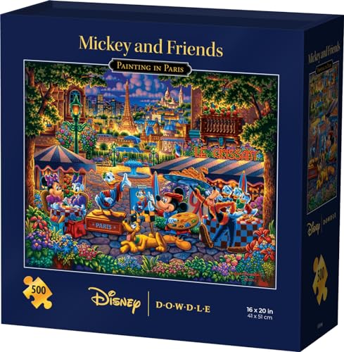 D·O·W·D·L·E 00477 Mickey & Friends Painting In Paris - 500 Piece Jigsaw Puzzle - Disney Dowdle cover