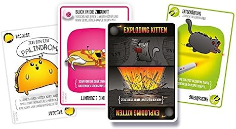 Exploding Kittens Exploding Kittens Party Pack Basic Game + Expansion Party Game Card Game 2-10 Players From 7+ Years 15+ Minutes German