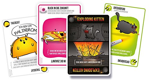 Foto 3 de 3 de Asmodee- Exploding Kittens Juego de cartas y fiestas en alemán, Multicolor, large (ASMD0007) - Versión alemana