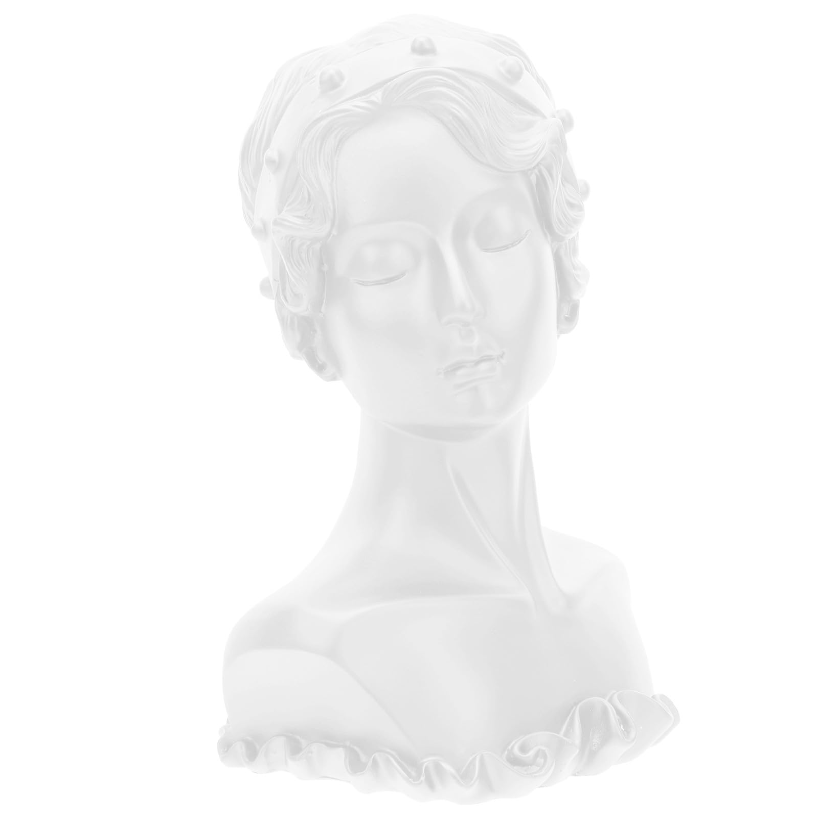 SOIMISS Présentoir Buste en Résine pour Collier et Boucles D’oreilles Blanc