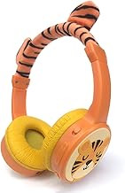 Kids Bluetooth Headphones, Wireless Headphone for Kids, 85dB Volume Limited, Built-in Mic, 3.5mm Aux Cord, Boys Girls Tiger Headset for School/Travel/Airplane