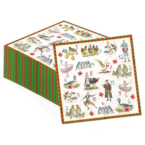 Days Christmas Paper Napkins