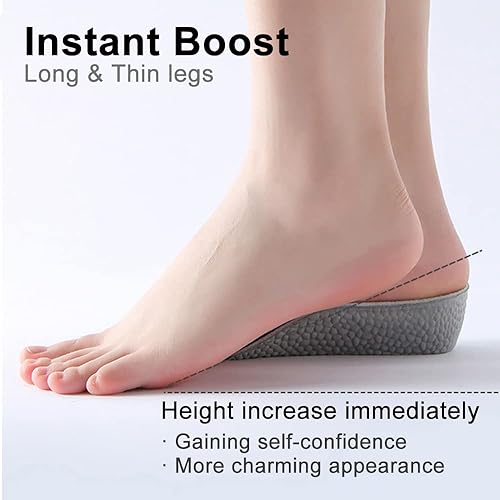 Miniatura 4 de Plantillas de aumento de altura  Zapatos de contorno de arco de pie para mujer, cojín ortopédico de elevación de talón, equilibrador de discrepancia