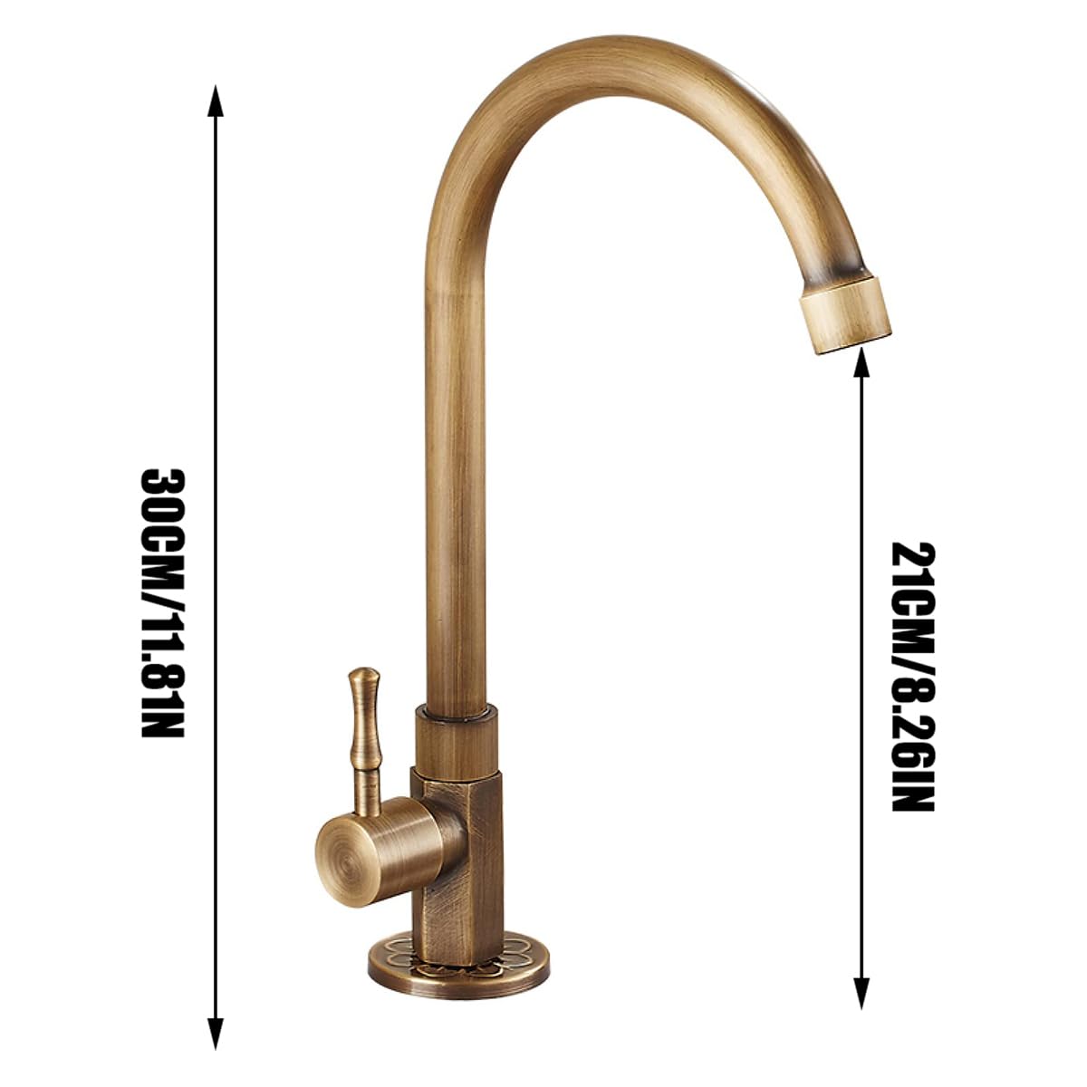 Rubinetto Retrò Per Esterni Verticale Girevole Monocomando Stile Retrò Solo Per Acqua Fredda Multifunzionale Adatto Per Lavabo