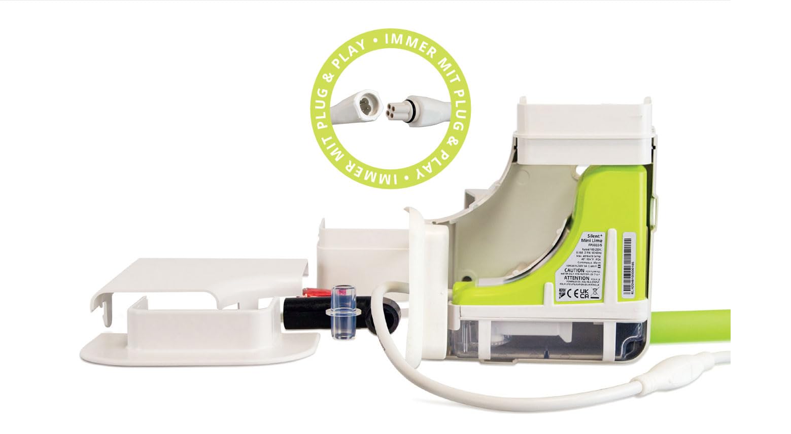 ASPEN Silent + Mini Lime Eckkanal Kondensatpumpe für Wand-Klimageräte 5. Generation BBJ/S-Ducting