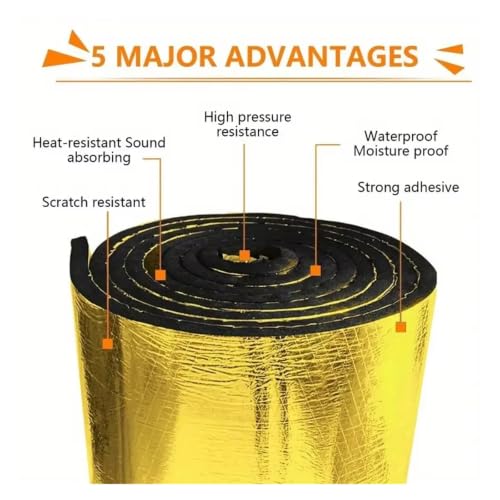 Tapis d'isolation thermique voiture 200x50cm isolant acoustique - 6