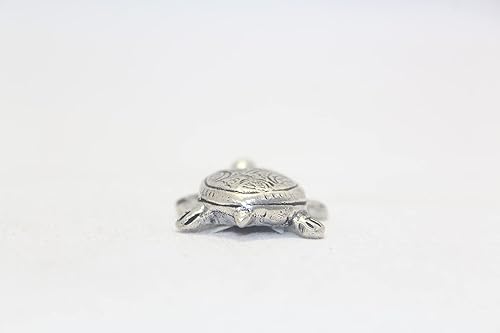 Miniatura 7 de Figura de tortuga estatua hindú 70% plata pura hecha a mano figura Pooja Wealth B364