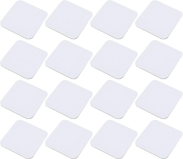 EXCEART 16Pcs Sublimation Magnet Blanks DIY Decorative Fridge Magnet Refrigerator Magnet Sticker for Kitchen Whiteboard Office Calendar