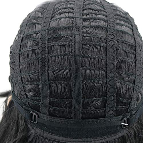Lurrose Linda peruca de cabelo encaracolado de comprimento médio Acessórios para cabelo elegante Cap