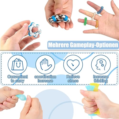 16 Stück Fidget Toys Sets, Adhs Spielzeug Fidget Toys Kinder Anti Stress Spielzeug Anti Angst Geschenke
