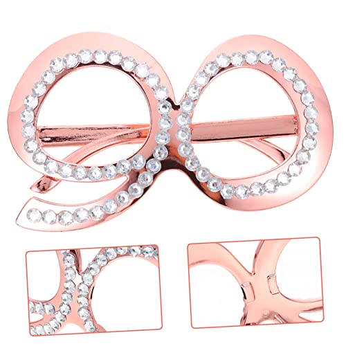 COOLHIYA Óculos De Idade Roupas Para Homens Adereços Fotográficos Strass Óculos De Aniversário Óculo