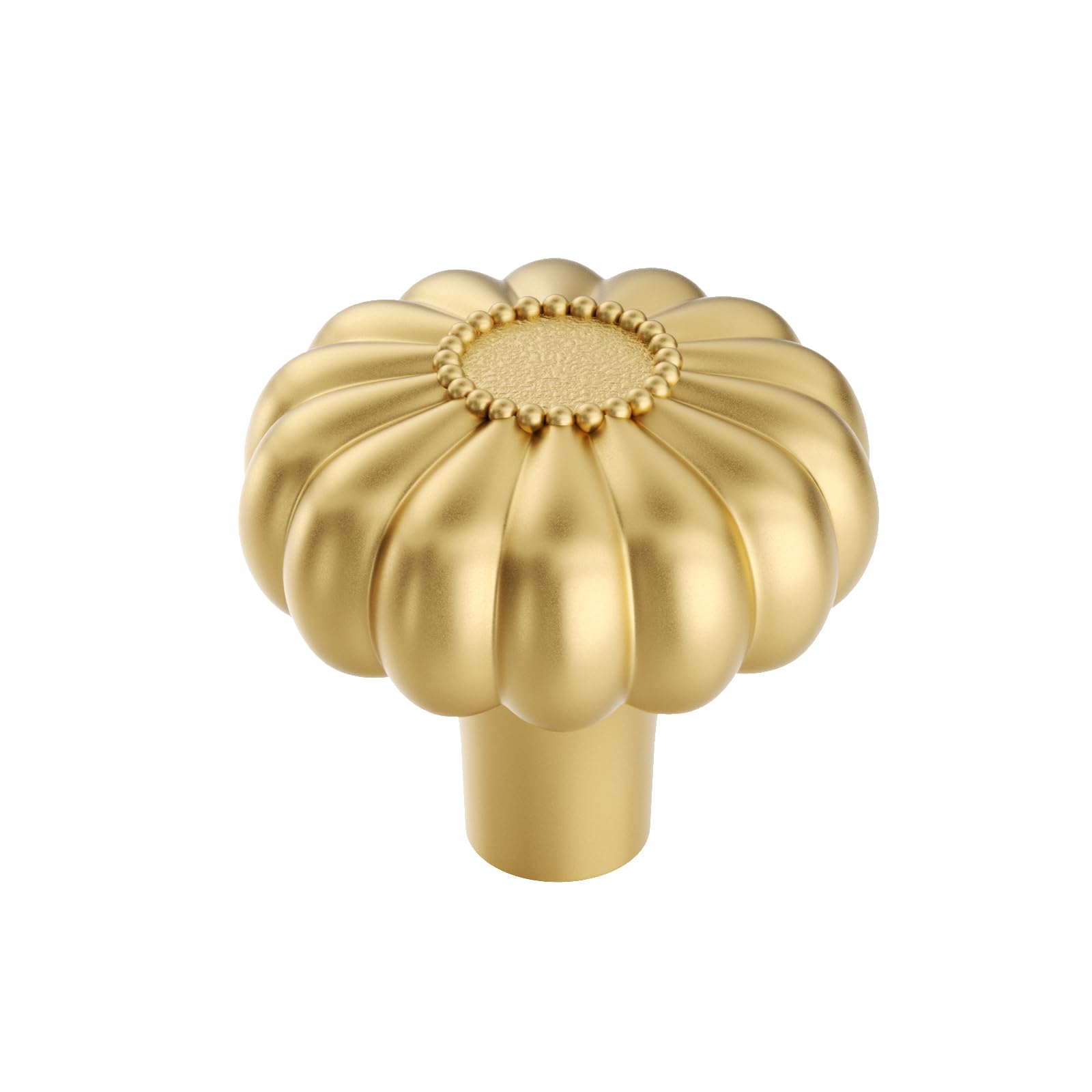 Haliwu 8 Pack Gold Cabinet Knobs Dresser Drawer Knobs Brushed Brass Kitchen Cabinet Pulls Decorative Drawer Handles for Cupboard