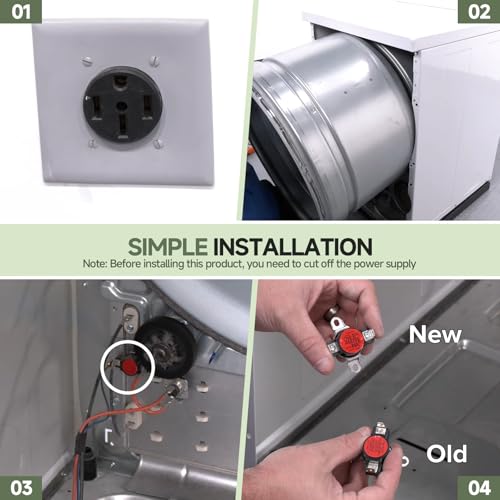 Image of D510701 High Limit Thermostat Compatible with Speed Queen | Replaces AP6285126, 510701, 61210, 62461 and 62641; Compatible with Amana dryers using L225-40F limit control