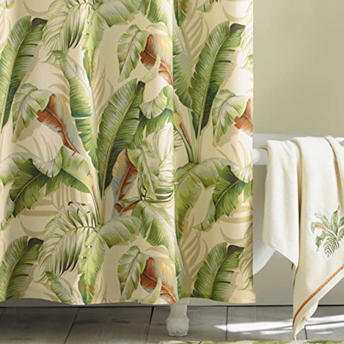 Tommy Bahama - Fabric Shower Curtain, Stylish Striped Bathroom Decor, Hook Holes Top (Palmiers Green, 72" x 72") - Image 4