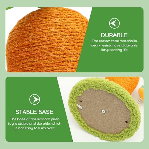 Poste rascador para gatos POPETPOP con cuerda de sisal miniatura 3
