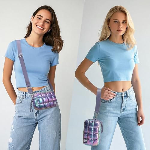 Puffer Travel bag-Gym bag+Cosmetic Bag-Purple3