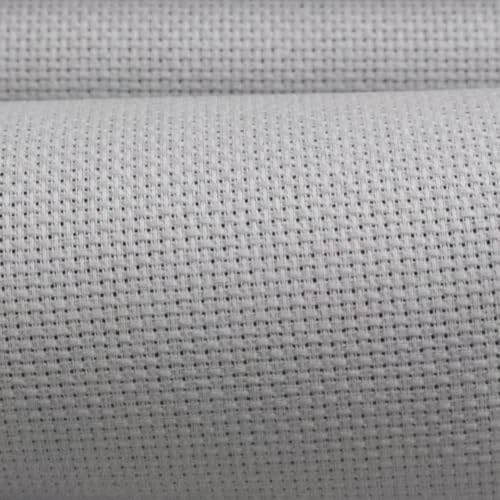 Image of KCS 16 Count Cotton Cross Stitch Aida Cloth Fabric (Light Grey, 12 inch x 59 inch /30cm x 149cm)