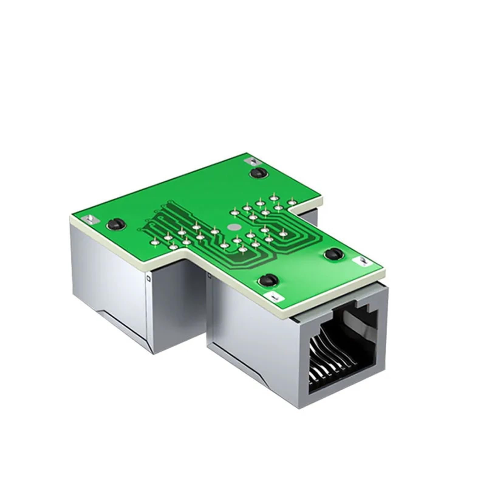 Złącze RJ45 przedłużacz sieciowy żeński na adapter Ethernet Gigabit Interface Splitter łącznik 1 szt. (czerwony)
