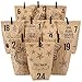 Produktbild Papierdrachen Adventskalender - Bedruckte Tüten Packpapier - Klassische Weihnachtsmotive mit schwarzen Klammern - Set 12