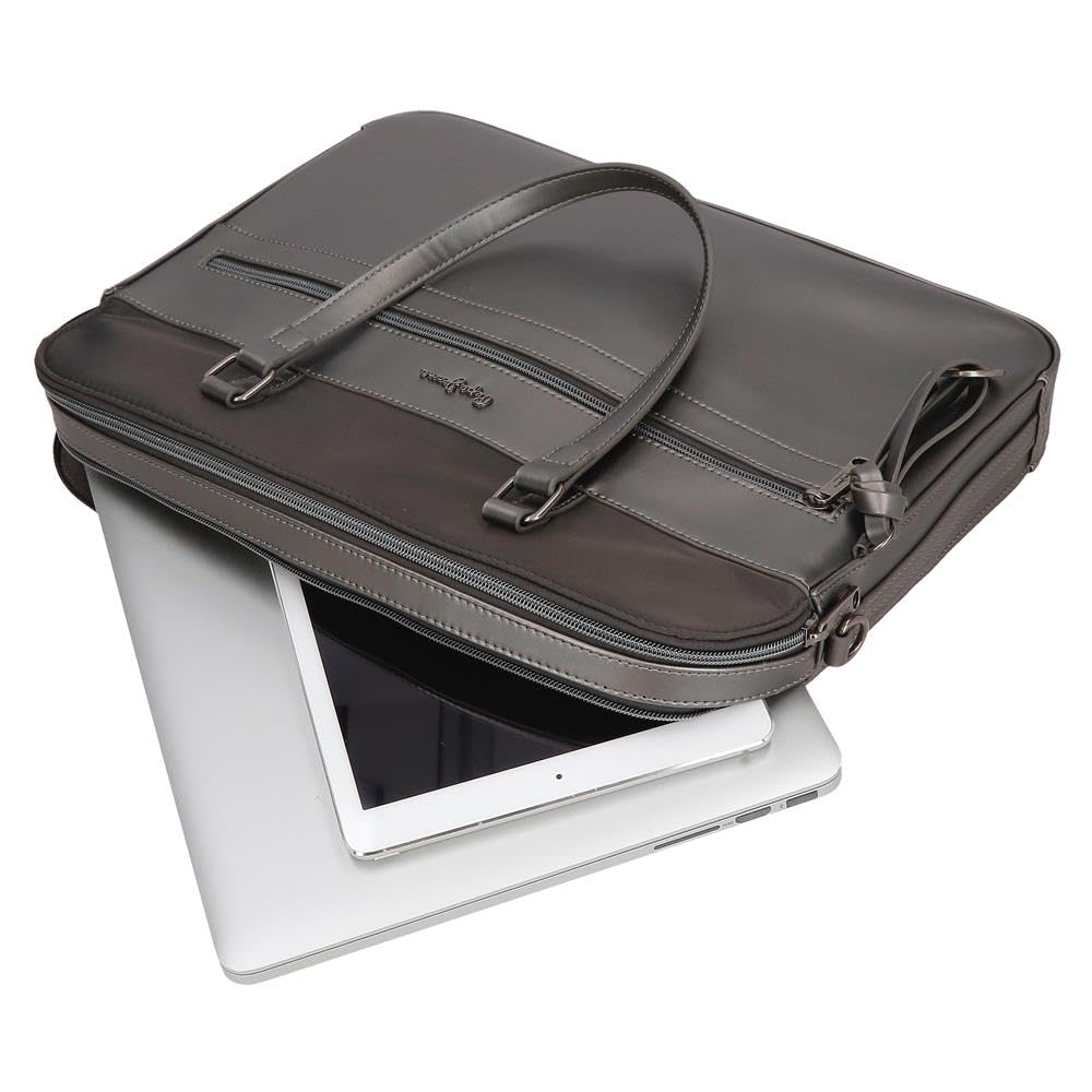 Pepe Jeans Ruby Maletín para Portátil Adaptable Portatil 15,6 pulgadas Gris 40x30x5 cms Poliéster y PU by Joumma Bags