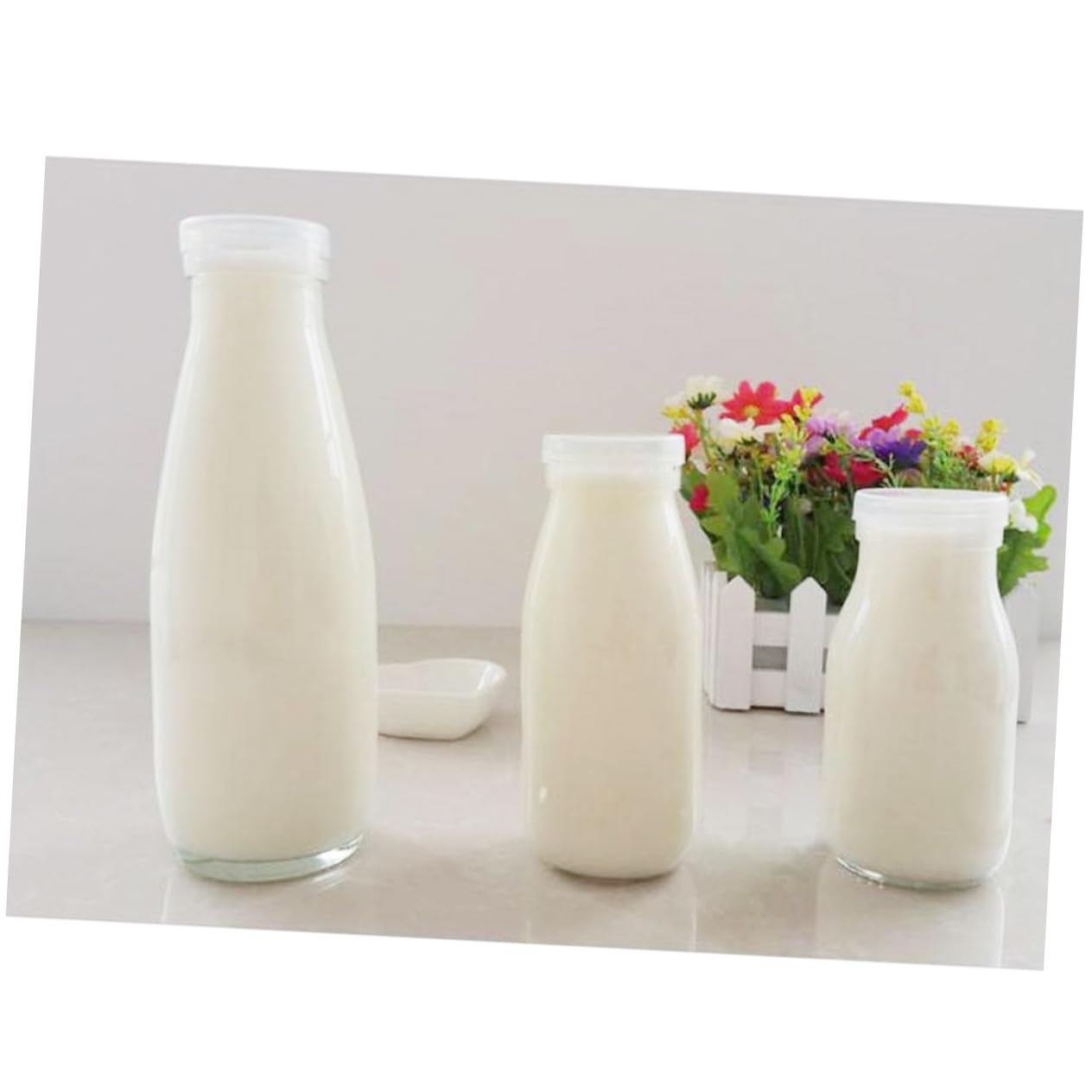 Bottiglie in Vetro da 250ml con Coperchio, 6 Pezzi