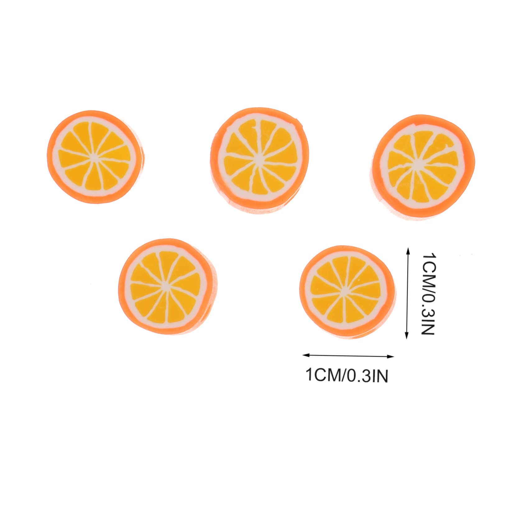Didiseaon 200 Pezzi Perline di Argilla Polimerica a Forma di Frutta, Arancione, per Braccialetti Fai da Te e Bigiotteria, Decorative