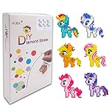 5D DIY Diamond Painting Kits for Kids, Mosaic Sticker by Numbers Kits Arts and Crafts Set for Children (Horse)