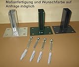 je Fuß 4 Schrauben und Dübel 12 mm inklusive