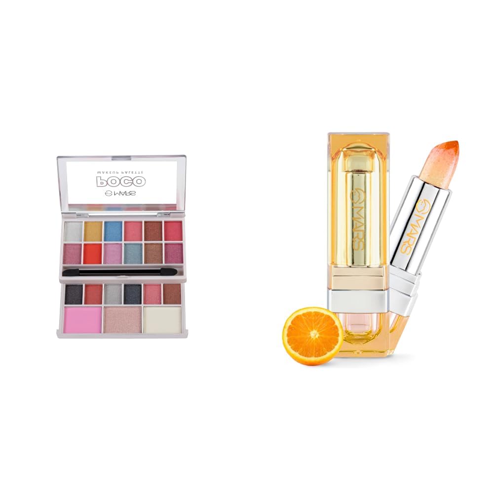 MARS Poco Face Makeup and eyeshadow Palette with Slider Case MARS Hydratint Lip Balm-image-43