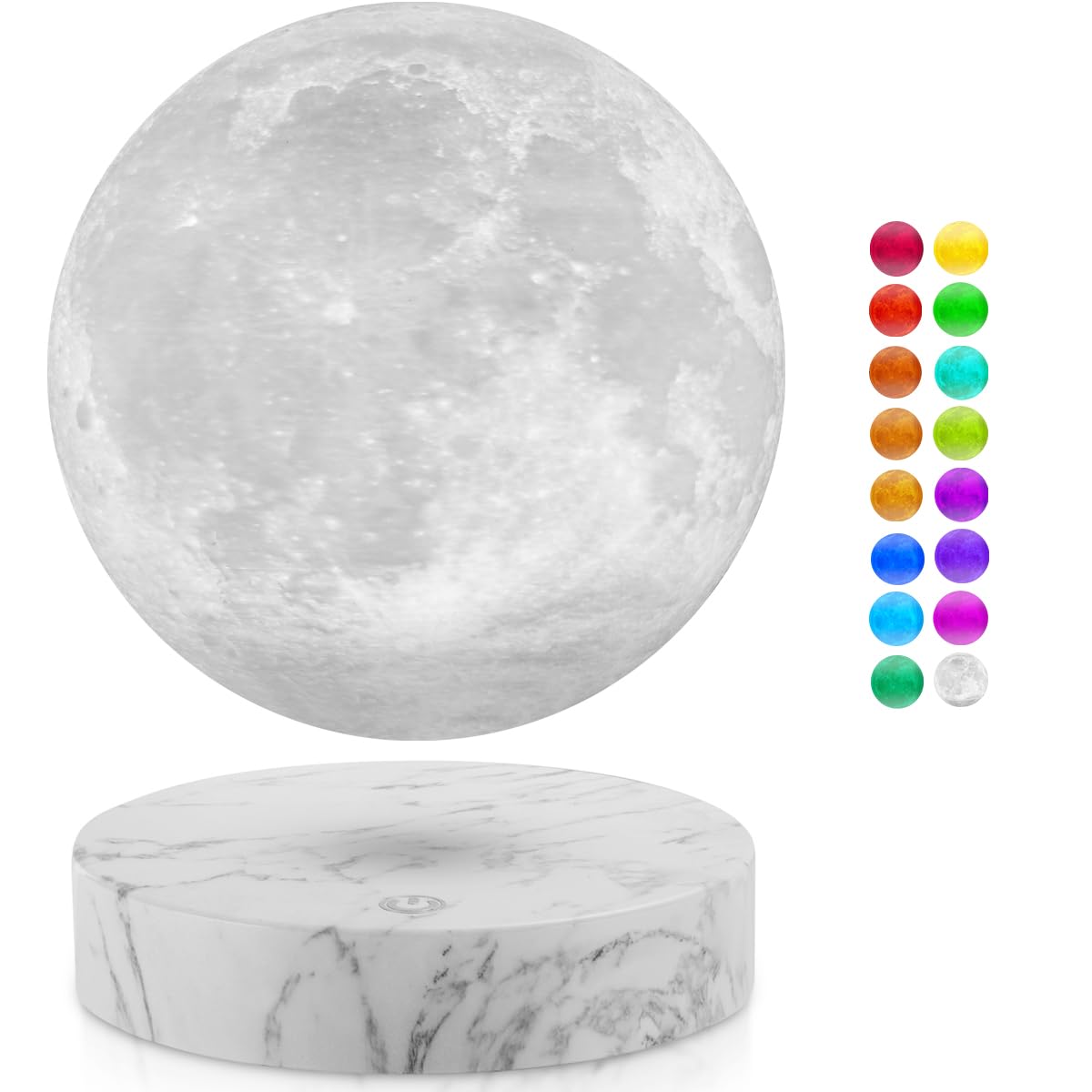 Lampada di luna fluttuante magnetica, lampada di luna fluttuante, luce notturna, 16 colori, luna, lampada decorativa fluttuante per camera, ufficio