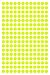 612 Klebepunkte, 10 mm, Neon gelb, aus PVC Folie, Markierungspunkte, Punkt, Vinyl, leuchtend, rund, selbstklebend