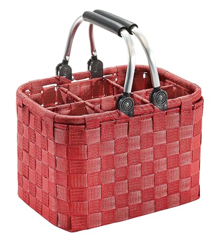Kobolo Flaschenträger Flaschenkorb -Nylongeflecht- für 6 Flaschen -...