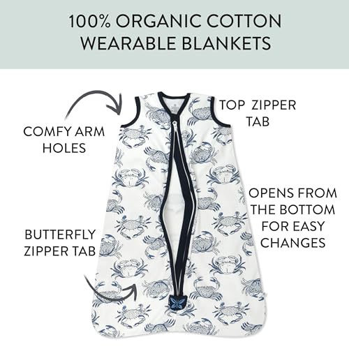 Image of HonestBaby Wearable Blankets Sleeping Bags Swaddle Transition 100% Organic Cotton for Infant Baby Boys, Girls, Unisex