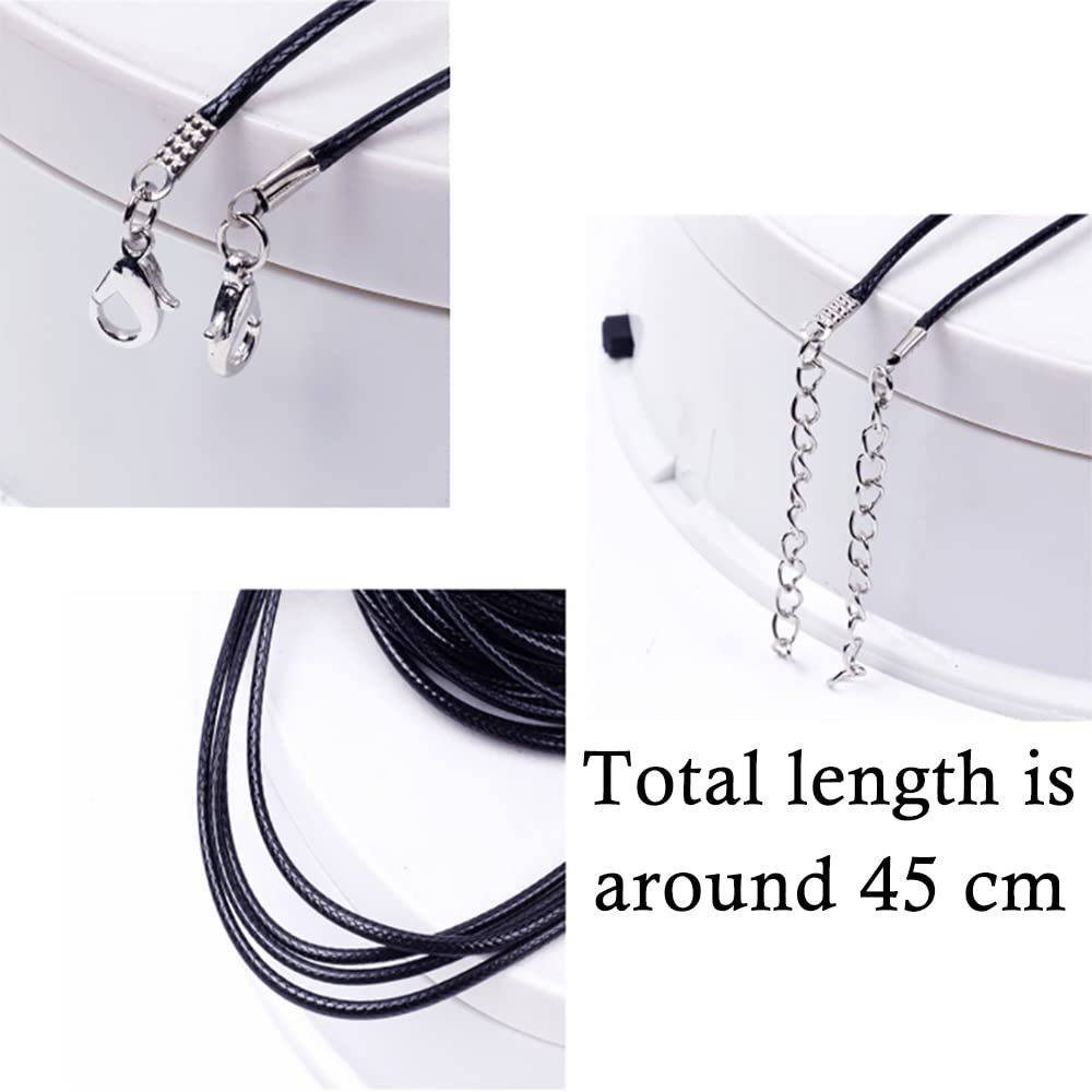 TOUUO 5Pcs 1.5 2mm Catene In Pelle Collane Del Braccialetto Ciondolo Charms Aragosta Chiusura Gioielli FAI DA TE Che Fanno Accessori Corda Corda Collana - Foto 9