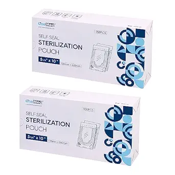 OneMed Dental Self-Sealing Sterilization Pouches 5.25x10 inch 200/Box 2 Boxes