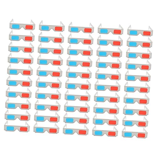 Angoily Glasses Anaglyph 3D Glasses Cardboard Paper for 3D Movies Games and Festivals
