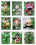 TOY STORY 3 ~ 8 Piece Christmas Tree Ornament Set Featuring Woody, Buzz Lightyear, Jessie, Lots-O-'Huggin' Bear, Rex, Slink and More