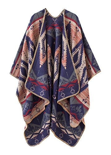 Capa estilo poncho Urban CoCo transpirable de frente abierto para tardes de otoño en la ciudad