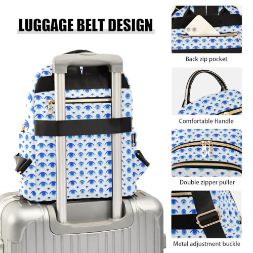 Mochila con ojo turco casual ideal para paseos de compras y tardes urbanas 4