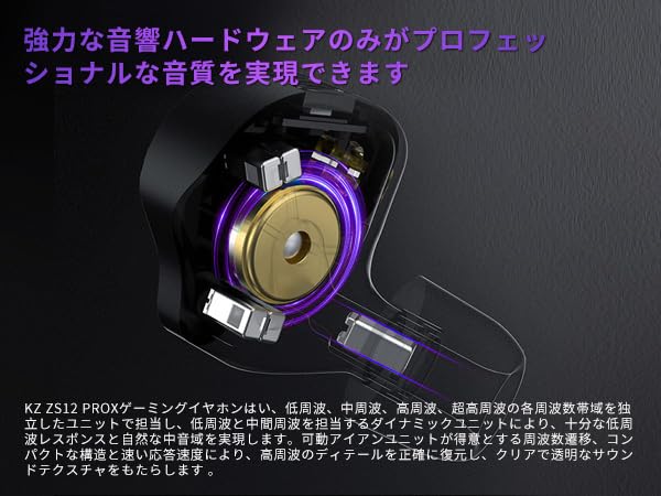 Amazon.co.jp: KZ ZS12 Pro X イヤホン 有線 5BA+1DDインイヤー