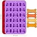 3 Pack Silicone Ice Molds Trays with Puppy Dog Paw and Bone Shape, FineGood Reusable Bakeware Maker for Baking Chocolate Candy, Oven Microwave Freezer Dishwasher Safe - Pink, Red, Purple